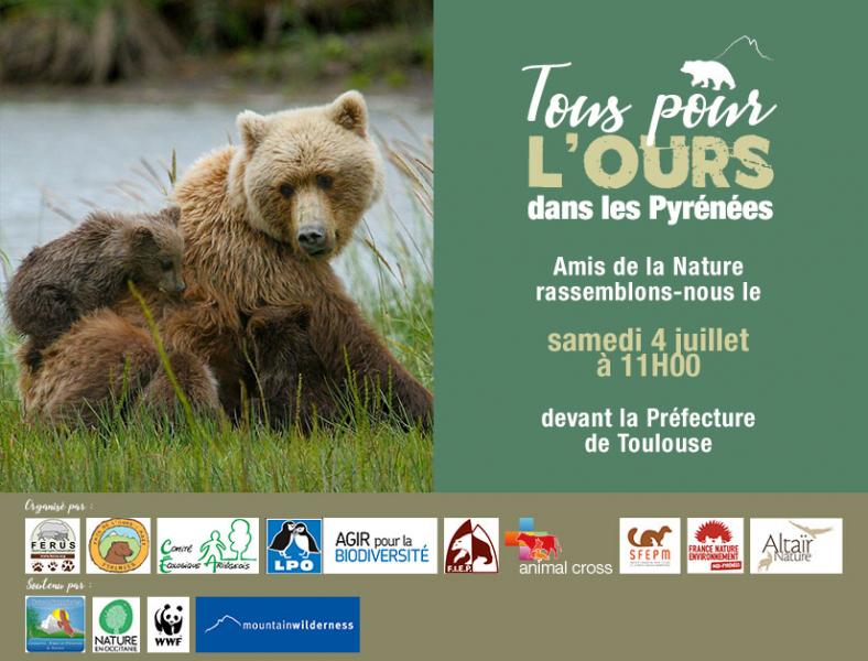 Tous pour l'Ours le 4 juillet 2020 à Toulouse Tous pour l'Ours le 4 juillet 2020 à Toulouse