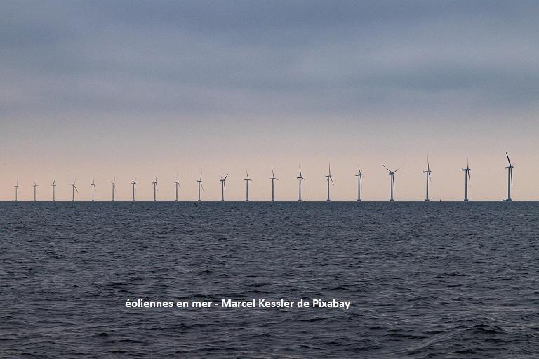 éoliennes en mer - Marcel Kessler de Pixabay
