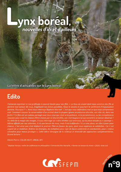 Lettre d'actualités "Lynx boréal, nouvelles d'ici et d'ailleurs"- n°9 Lettre d'actualités "Lynx boréal, nouvelles d'ici et d'ailleurs"- n°9